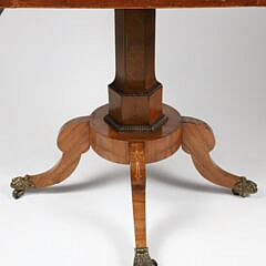 English Regency Exotic Wood Game Table, 19th Century