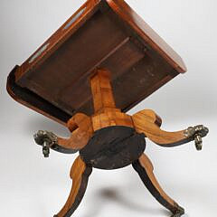 English Regency Exotic Wood Game Table, 19th Century