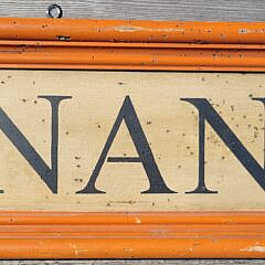Vintage Painted Wood Nantucket Advertising Trade Sign