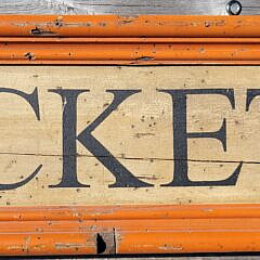 Vintage Painted Wood Nantucket Advertising Trade Sign
