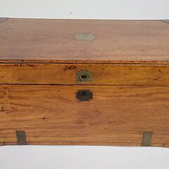 Antique Chinese Export Nautical Brass Bound Camphorwood Trunk