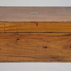 Antique Chinese Export Nautical Brass Bound Camphorwood Trunk