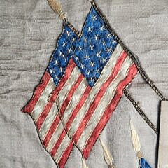 Spanish American War Era U.S. Navy Sailor Patriotic Souvenir Embroidery
