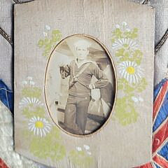 Spanish American War Era U.S. Navy Sailor Patriotic Souvenir Embroidery