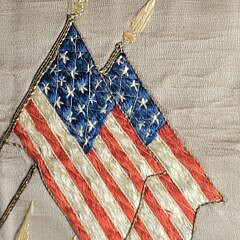 Spanish American War Era U.S. Navy Sailor Patriotic Souvenir Embroidery