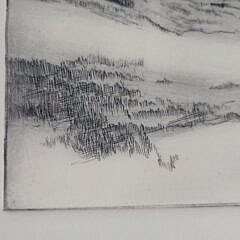 David Lazarus Etching “Nantucket Dunes”