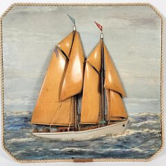 1908-1865 American Yacht Diorama A