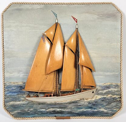 1908-1865 American Yacht Diorama A