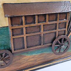 Vintage Folk Art Municipal Beach Bathing Huts Advertising Sign