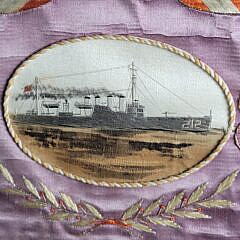 World War One U.S. Navy Sailor’s Silkwork Patriotic Souvenir Embroidery
