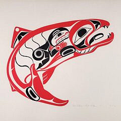 1914-1865 Dog Salmon Print A