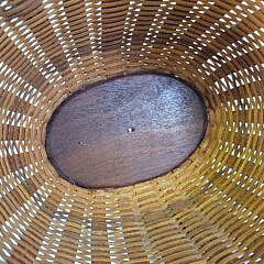 Vintage Arthur Martin Handcraft Oval Swing Handle Nantucket Basket