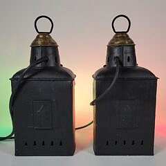 Antique Perko Port and Starboard Nautical Ship Light Lanterns