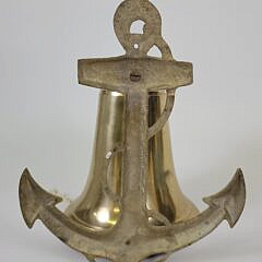 Vintage Brass Nautical Ship Bell With Anchor Mount