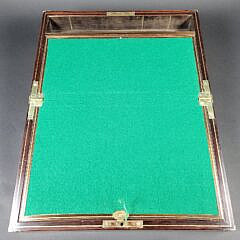 Fine 19th C. Anglo Indian Brass Inlaid Campaign Lap Desk Box