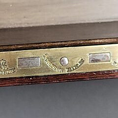 Fine 19th C. Anglo Indian Brass Inlaid Campaign Lap Desk Box