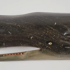 Vintage Nautical Carved and Painted Sperm Whale Plaque