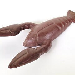 Vintage Painted Cast Iron Lobster Bootjack Doorstop