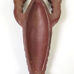 Vintage Painted Cast Iron Lobster Bootjack Doorstop