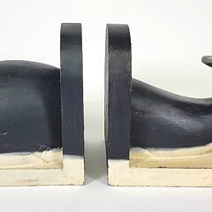 Pair of Whimsical Vintage Nautical Whale Bookends
