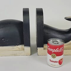 Pair of Whimsical Vintage Nautical Whale Bookends
