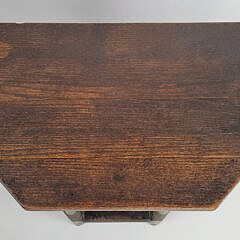 English Jacobean Style Carved Dark Oak Console Table