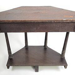 English Jacobean Style Carved Dark Oak Console Table