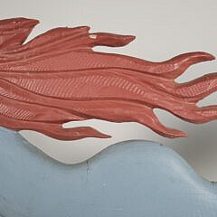 Vintage Folk Art Blue Banshee Fairy Lady Weathervane