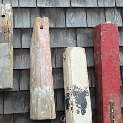 Collection of Eleven Vintage Painted Wood Nautical Maritime Buoys, 20th century