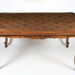 French Parquetry Inlaid Extension Dining Table