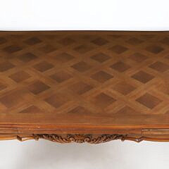 French Parquetry Inlaid Extension Dining Table
