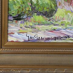 Jan Pawlowski Oil on Canvas “View of the Town of Nantucket from Monomoy”
