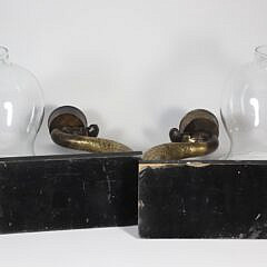 Pair of Vintage Brass Dolphin Form Candle Sconces