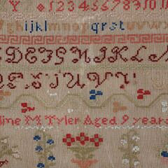 American Sampler Worked By Caroline M. Tyler, circa 1865