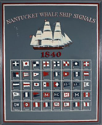Hand Painted Nantucket Whaleship Signals