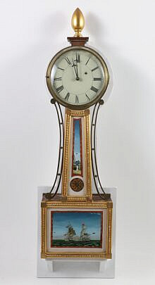 American Elomise Banjo Clock, 19th Century
