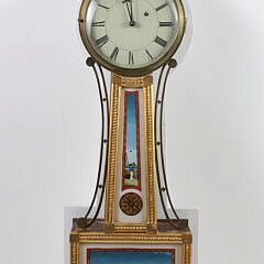 American Elomise Banjo Clock, 19th Century