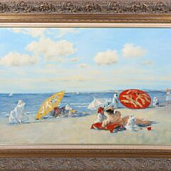 Contemporary Oil on Canvas “Beach Scene”
