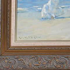 Contemporary Oil on Canvas “Beach Scene”