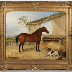 John M. Leod Oil on Canvas Portrait of a Horse, 1863