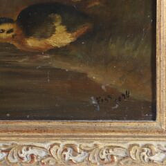 Pair of Oils on Panels “Barnyard Baby Chicks”, circa 1894