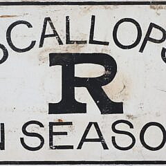 Vintage Scallops “R” In Season Painted Wood Sign