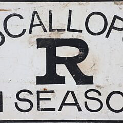 Vintage Scallops “R” In Season Painted Wood Sign