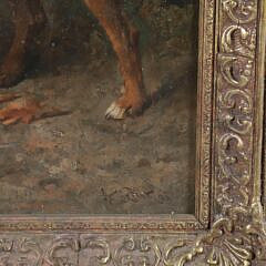 Antique Oil on Canvas “Portrait of an Airedale Terrier”, dated 1898