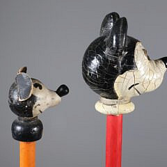 Two Mickey Mouse Walking Sticks