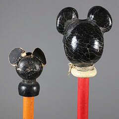 Two Mickey Mouse Walking Sticks