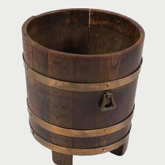 Vintage Brass Strapped Bucket