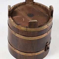 Vintage Brass Strapped Bucket