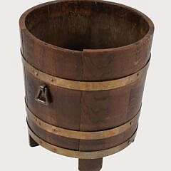Vintage Brass Strapped Bucket