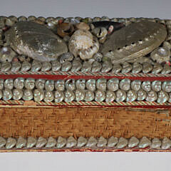 Victorian Shell Encrusted Lift Top Box
